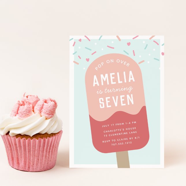 Sprinkle Pop | Kids Ice Cream Birthday Party Invitation (Creator Uploaded)