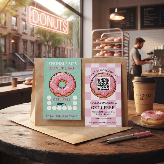 Sprinkle Sips Doughnut Loyalty Card (Creator Uploaded)