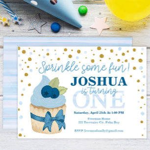 Sprinkle Some Fun 1st Birthday Party Invitation