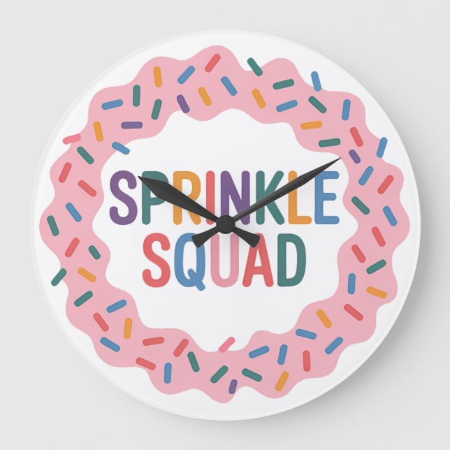 Sprinkle Squad | Baby Sprinkle Large Clock (Front)