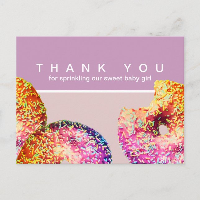 Sprinkle Your Baby Baby Shower Thank You Postcard (Front)