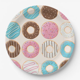 Sprinkled Bliss Baby Shower Doughnut Paper Plates