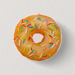 Sprinkled Donut Birthday Party Baby Shower Favors 3 Cm Round Badge