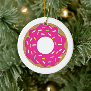 Sprinkled donut Christmas tree ornament
