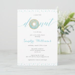 Sprinkled doughnut script baby shower Invitation_B Invitation