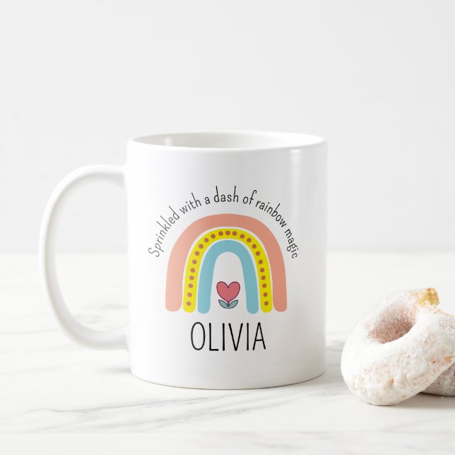 Sprinkled With A Dash Of Rainbow Magic Coffee Mug (With Donut)
