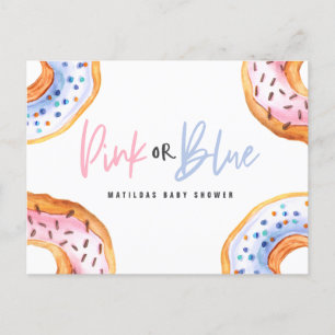 Sprinkled with love doughnut baby shower announcem holiday postcard