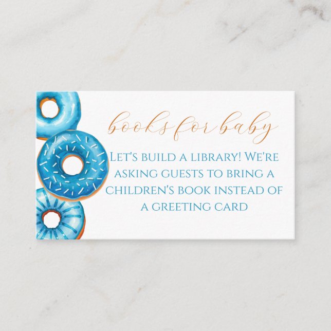 Sprinkled with Love Doughnut Baby Shower Book Driv Enclosure Card (Front)