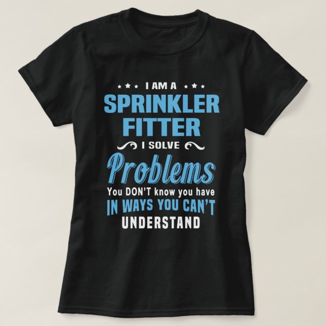 Sprinkler Fitter T-Shirt (Design Front)