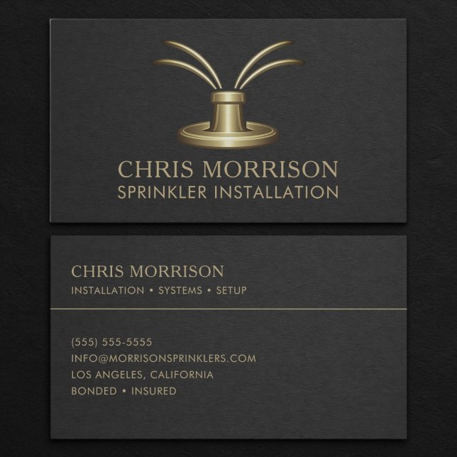 Sprinkler Installation Business Card (Creator Uploaded)