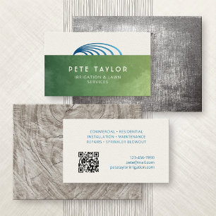 Sprinkler Irrigation Lawn Business Card