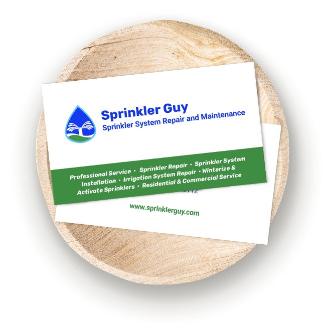 Sprinkler Repair and Installation Business Card (Creator Uploaded)