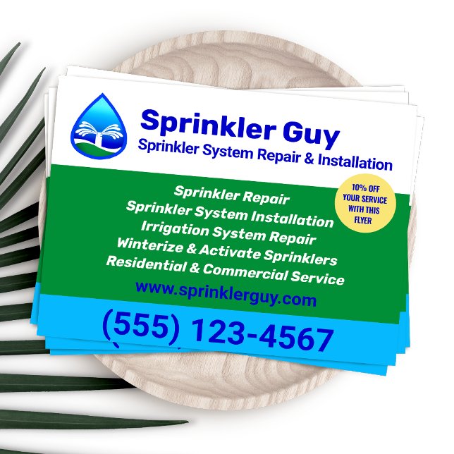 Sprinkler Repair and Installation Flyer (Creator Uploaded)