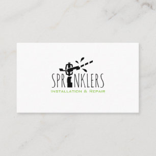 Sprinkler System Installation and Repair Business Card
