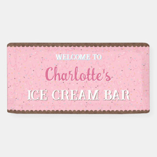 Sprinkles and Pink Ice Cream  Banner