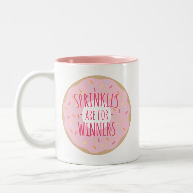 Sprinkles are for Winners Funny Doughnut Mug (Left)