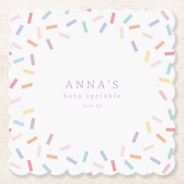 Sprinkles Baby Sprinkle Paper Coaster (Front)