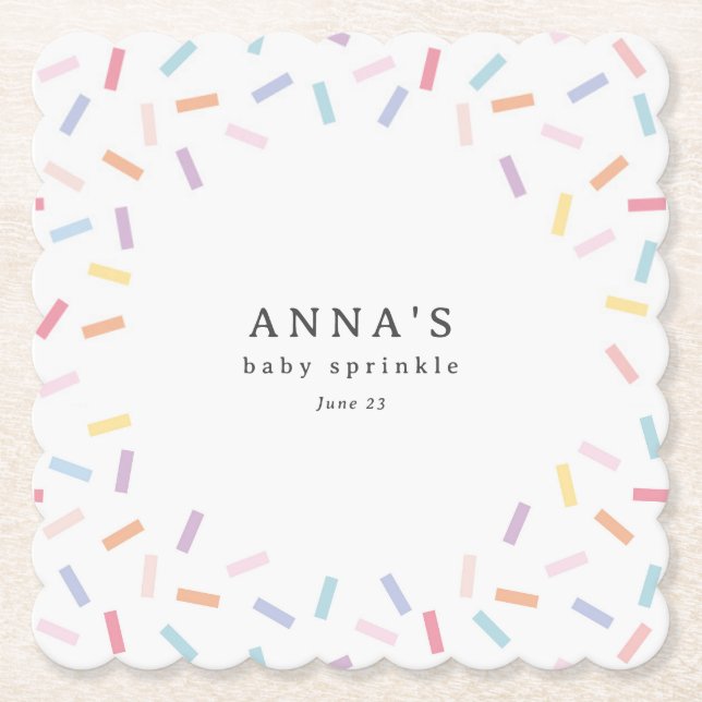Sprinkles Baby Sprinkle Paper Coaster (Front)