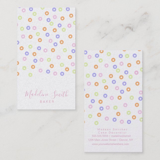 Sprinkles Bakery Doughnuts Business Card (Front/Back)