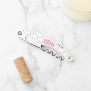Sprinkles Colourful Monogram Name Corkscrew