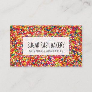 Sprinkles Cupcake Cake Bakery Sugar Business Card