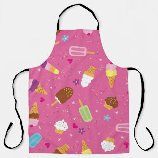 Sprinkles, cupcakes, ice cream, and popsicles scat apron