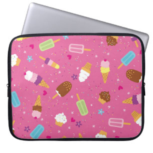 Sprinkles, cupcakes, ice cream, and popsicles scat laptop sleeve