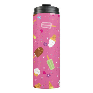 Sprinkles, cupcakes, ice cream, and popsicles scat thermal tumbler