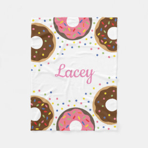 Sprinkles Donuts Personalized Fleece Blanket