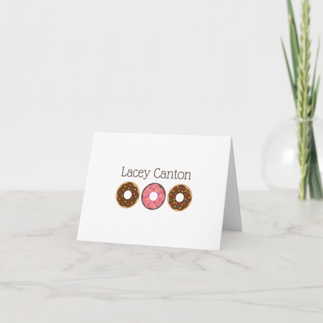 Sprinkles Donuts Personalized Folded Note Cards (Front)
