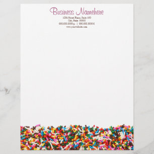 Sprinkles-Filled Letterhead Design