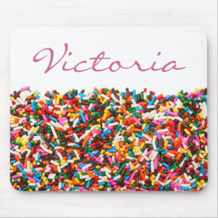 Sprinkles-Filled Name Mousepad