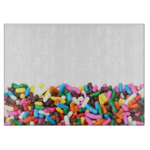 Sprinkles Glass Cutting Board