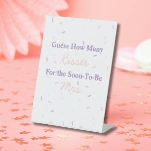 Sprinkles Guess How Many Kisses Game Pedestal Sign