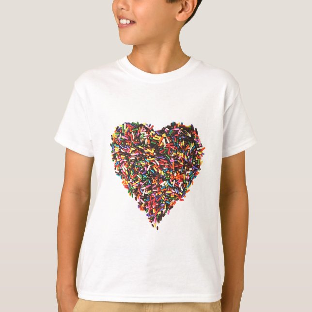 Sprinkles Heart Kids' T-Shirt (Front)