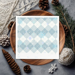 Sprinkles Hot Cocoa Winter Snowflakes Baby Shower Napkin