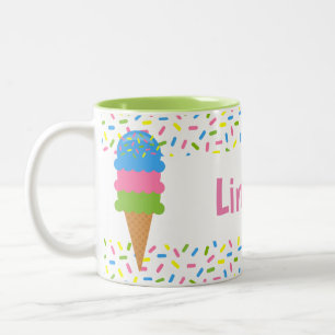 Sprinkles Ice Cream Cone Personalised Mug