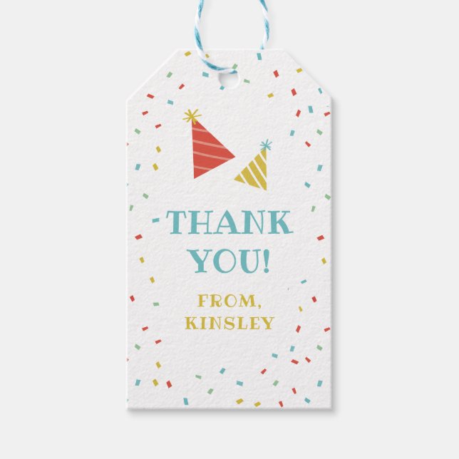 Sprinkles kids birthday party thank you favour tag (Front)