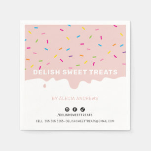 SPRINKLES modern cute frosting sprinkles blush Napkin