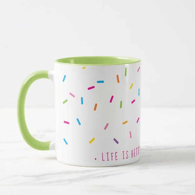 SPRINKLES modern cute patterned pretty colourful Mug (Left)