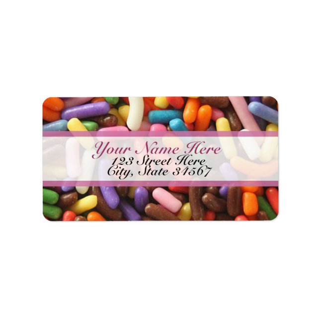Sprinkles Rainbow Address Labels (Front)