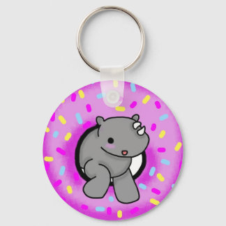 Sprinkles the Rhino Key Ring