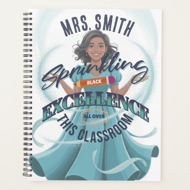 Sprinkling Black Excellence Custom Planner (Front)
