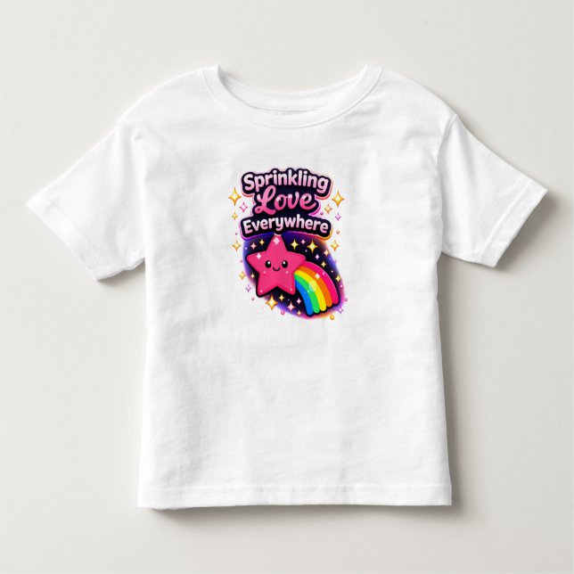 Sprinkling Love Everywhere 2– Cute Toddler Gir T-Shirt (Front)