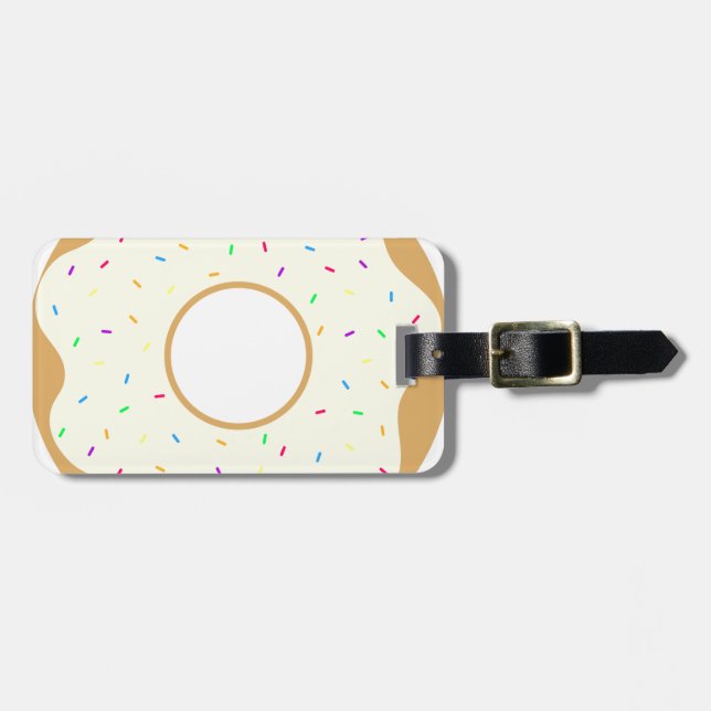 Sprinkly Doughnut Luggage Tag (Front Horizontal)