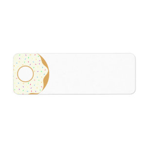 Sprinkly Doughnut Return Address Label