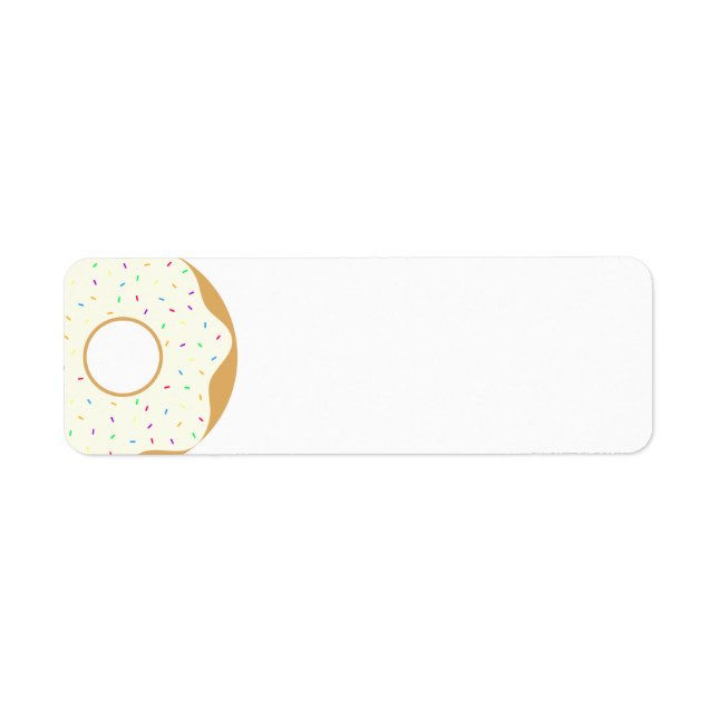Sprinkly Doughnut Return Address Label (Front)