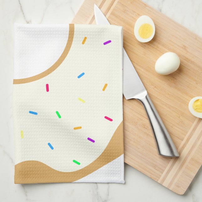 Sprinkly Doughnut Tea Towel (Quarter Fold)