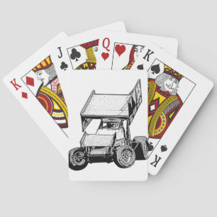 Sprint Car 1 Playing Cards