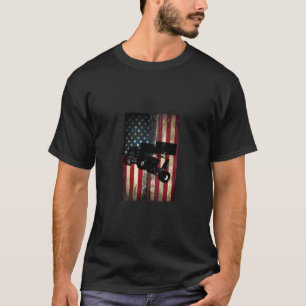 Sprint Car Dirt Track Racing Distressed American F T-Shirt